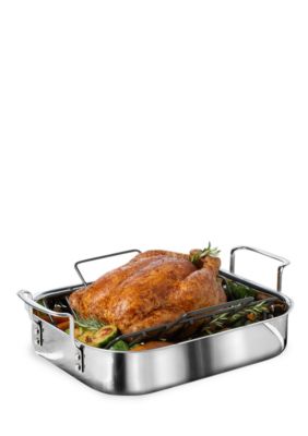 Best Buy: Calphalon 14 Tri-Ply Stainless Steel Roaster Stainless Steel  1767986