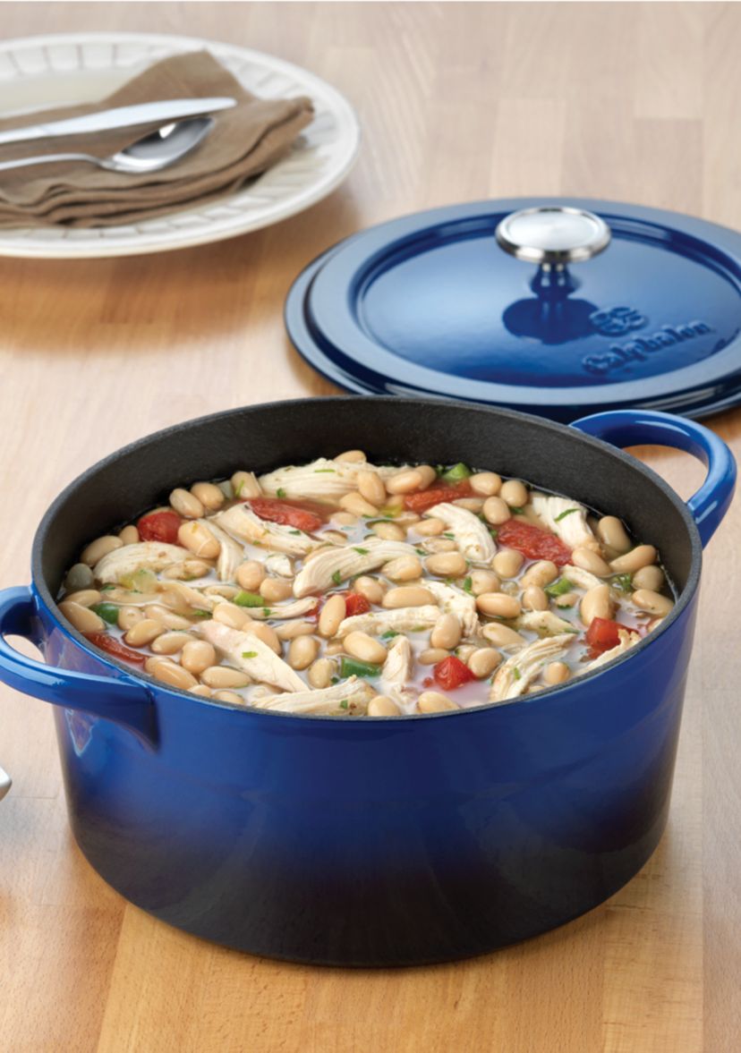 Simply Enamel Cast Iron Blue 5-qt. Dutch Oven - Online Only