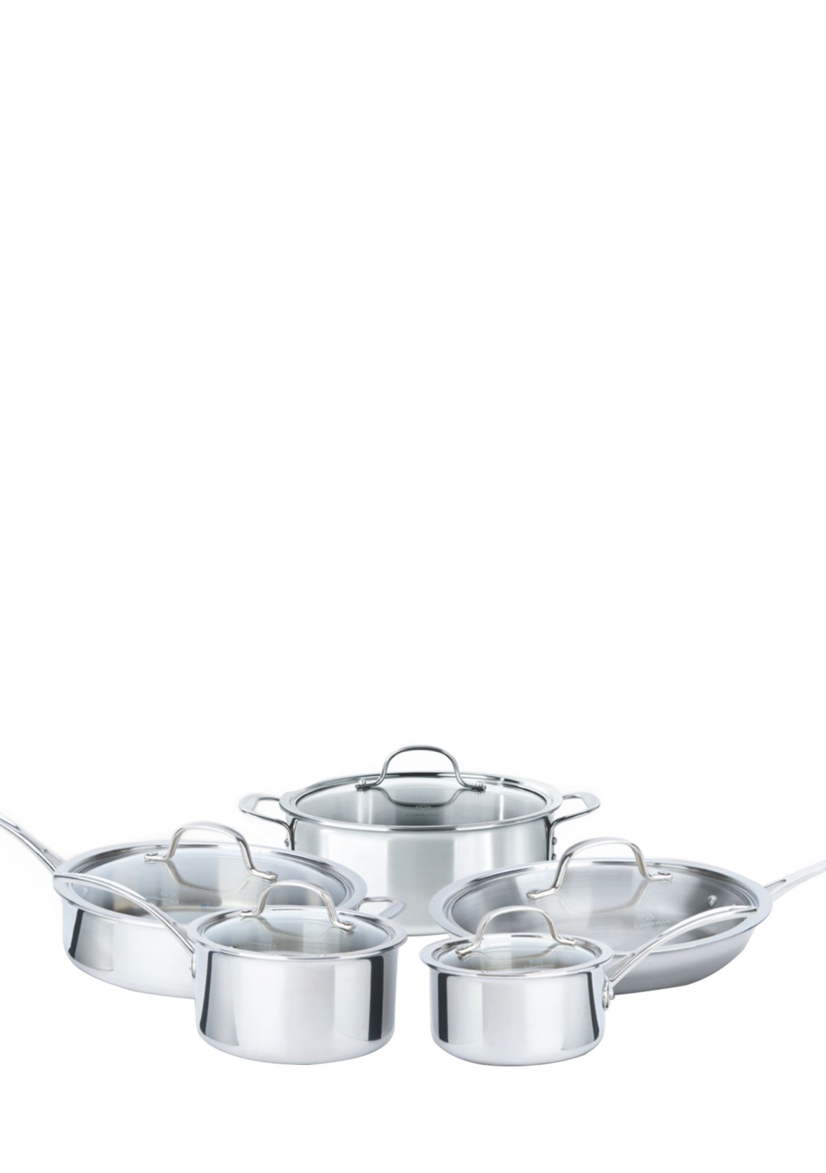 Tri-Ply Stainless Steel 10-Piece Cookware Set