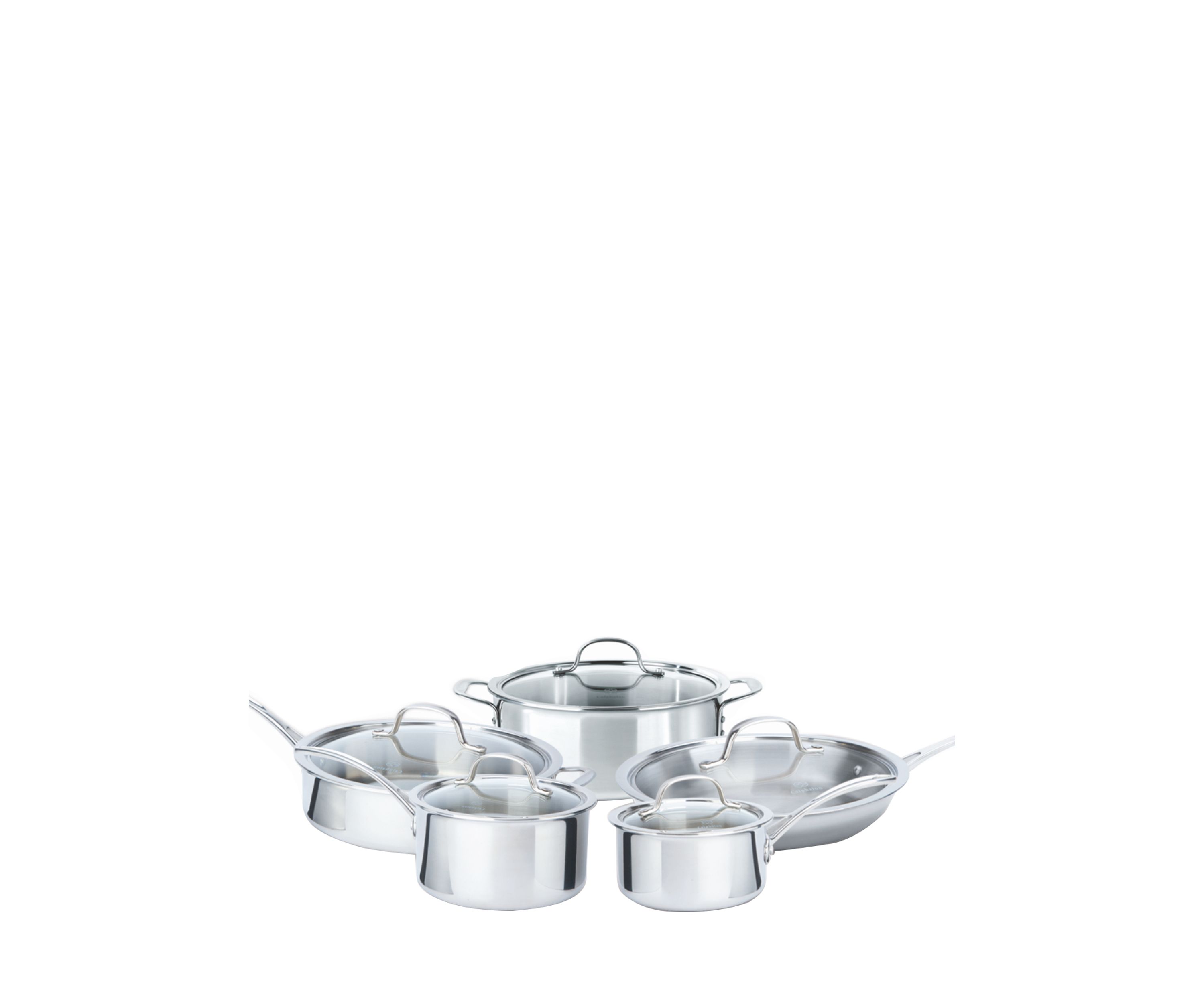 Tri-Ply Stainless Steel 10-Piece Cookware Set