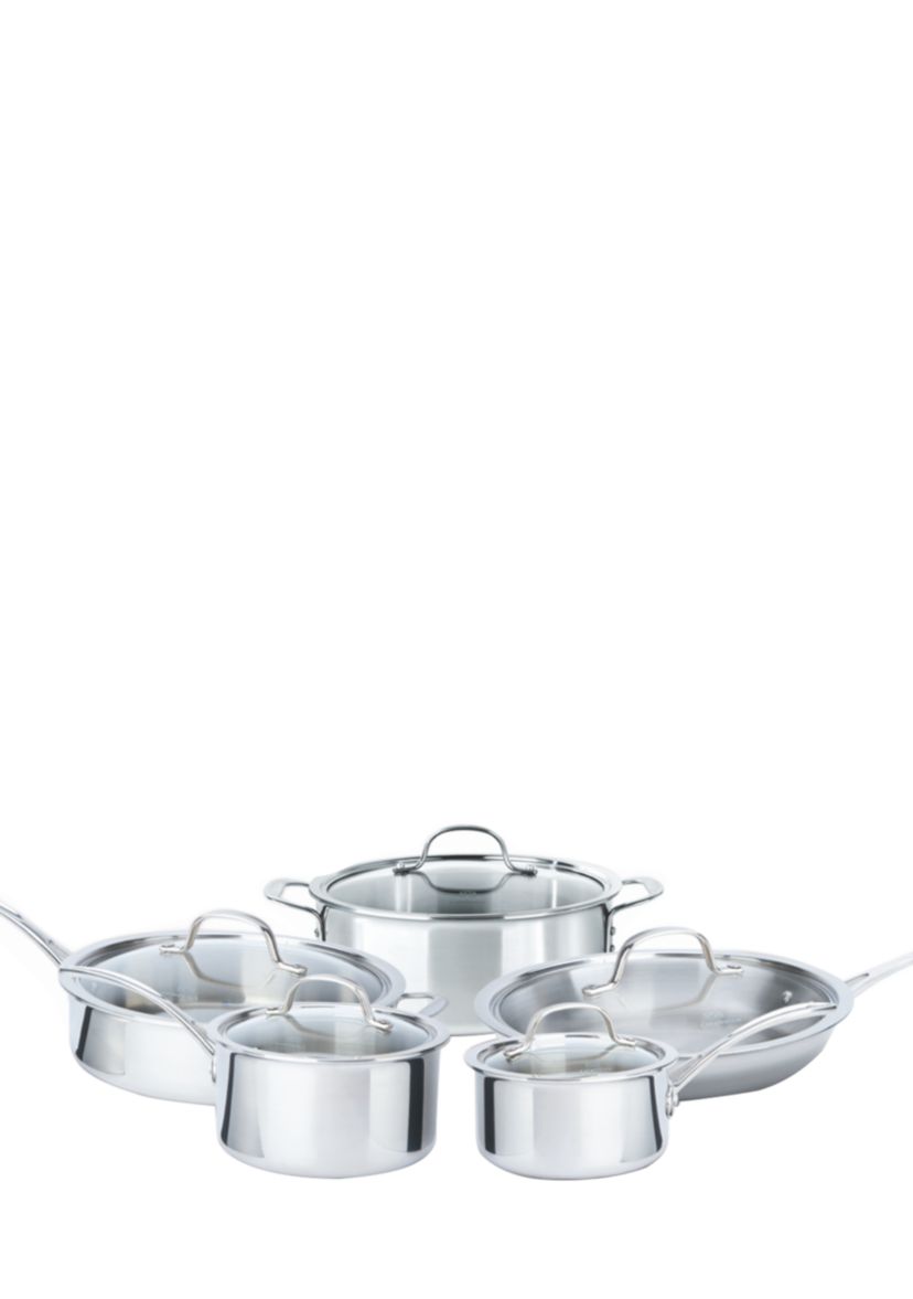 Tri-Ply Stainless Steel 10-Piece Cookware Set