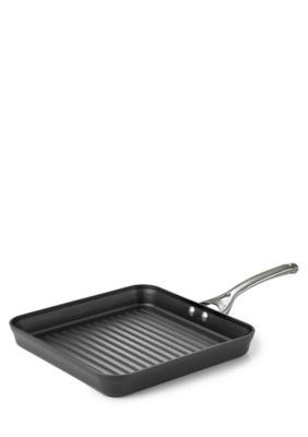 Calphalon Contemporary Hard-Anodized Aluminum Nonstick Cookware Square Grill Pan, 11, Black