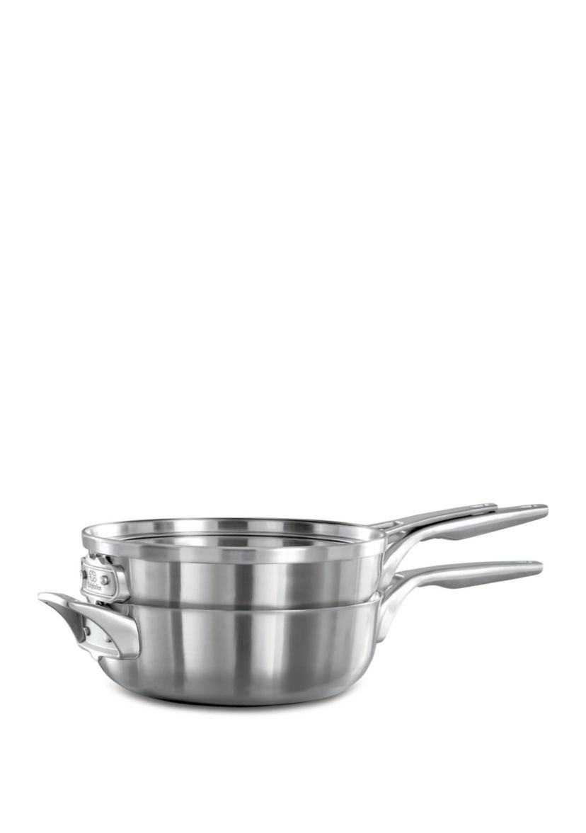 Premier™ Space Saving Stainless Steel 3 Piece 10-In. Stack Cookware Set