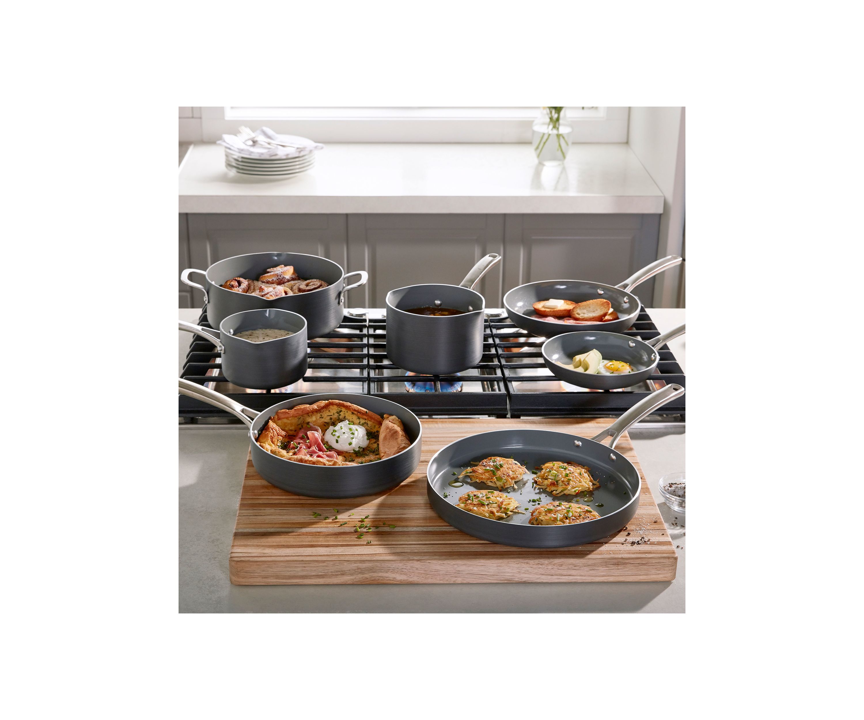 Classic Oil-Infused Ceramic 11-Piece Cookware Set