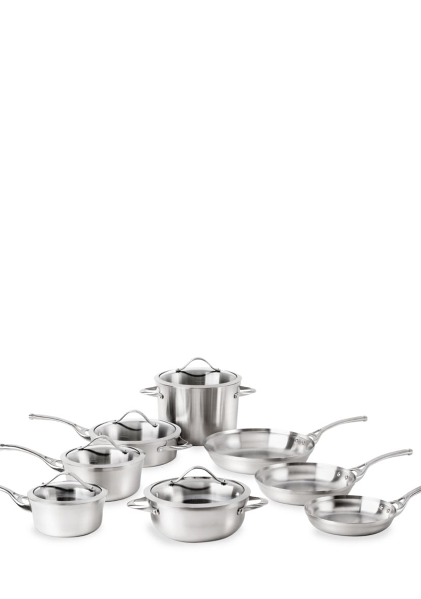Contemporary Stainless 13-Piece Cookware Set