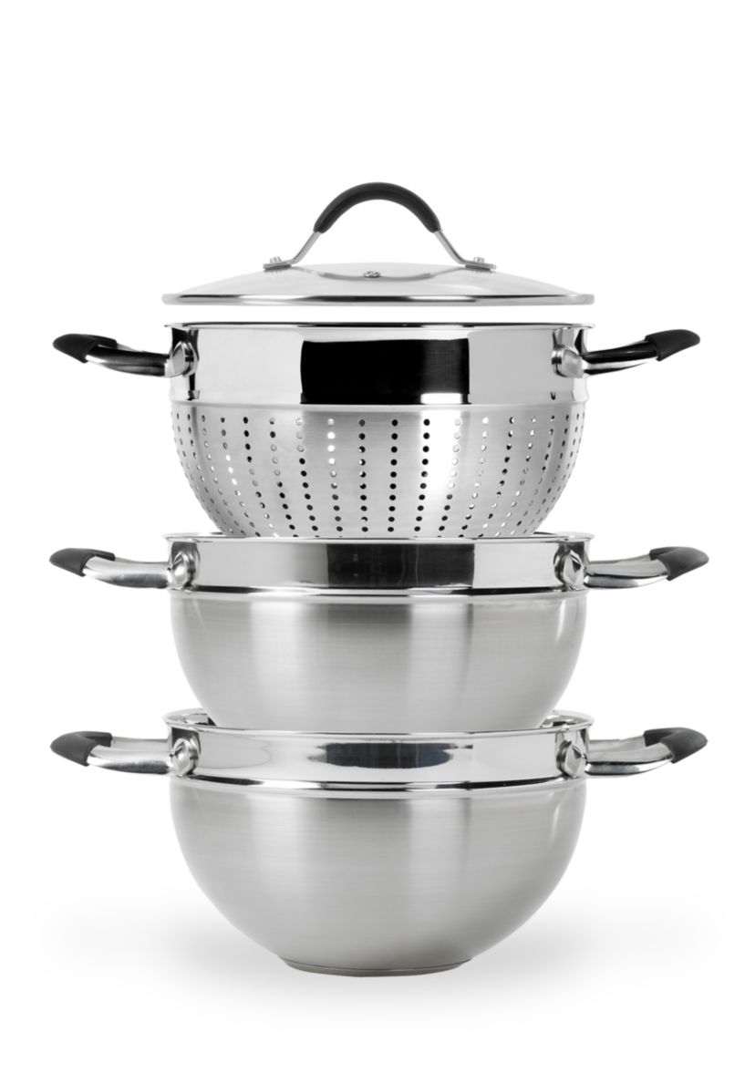 4-Piece 5-qt. Stainless Steel Multi-Funtional Cooker - Online Only