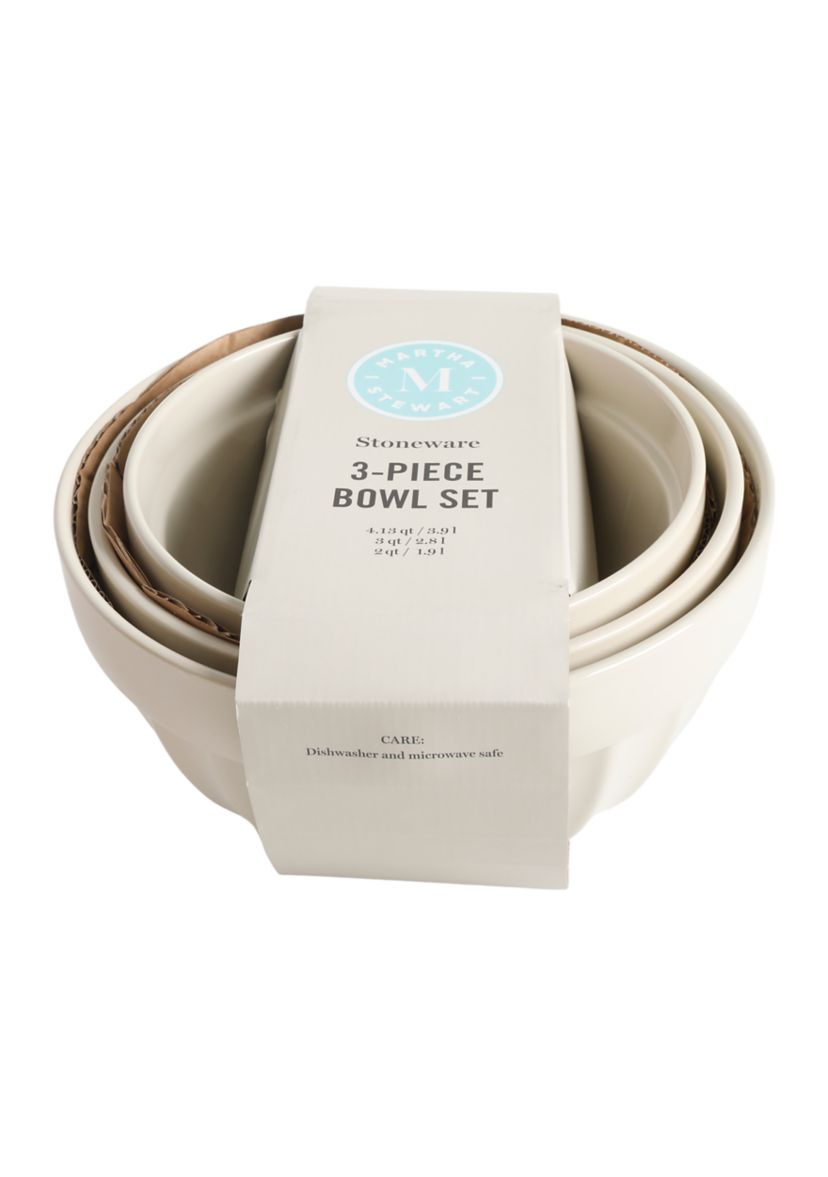 Broad Brook 3 Piece Gray Mixing Bowl Set