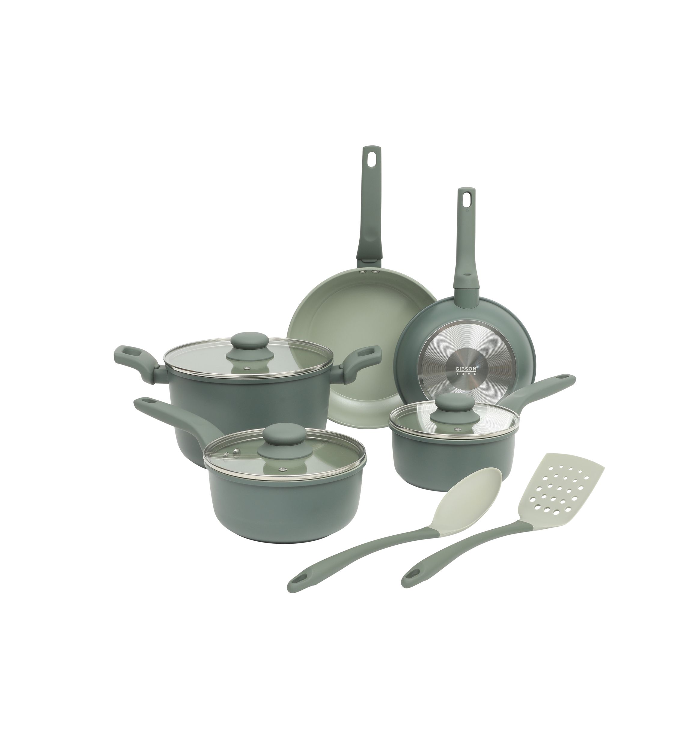 Barnsdall 10 Piece Ceramic Nonstick Aluminum Cookware Set