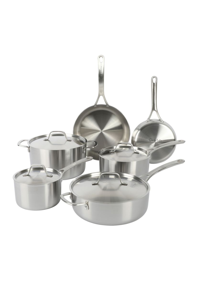 Stainless Steel 10 Piece Cookware Set