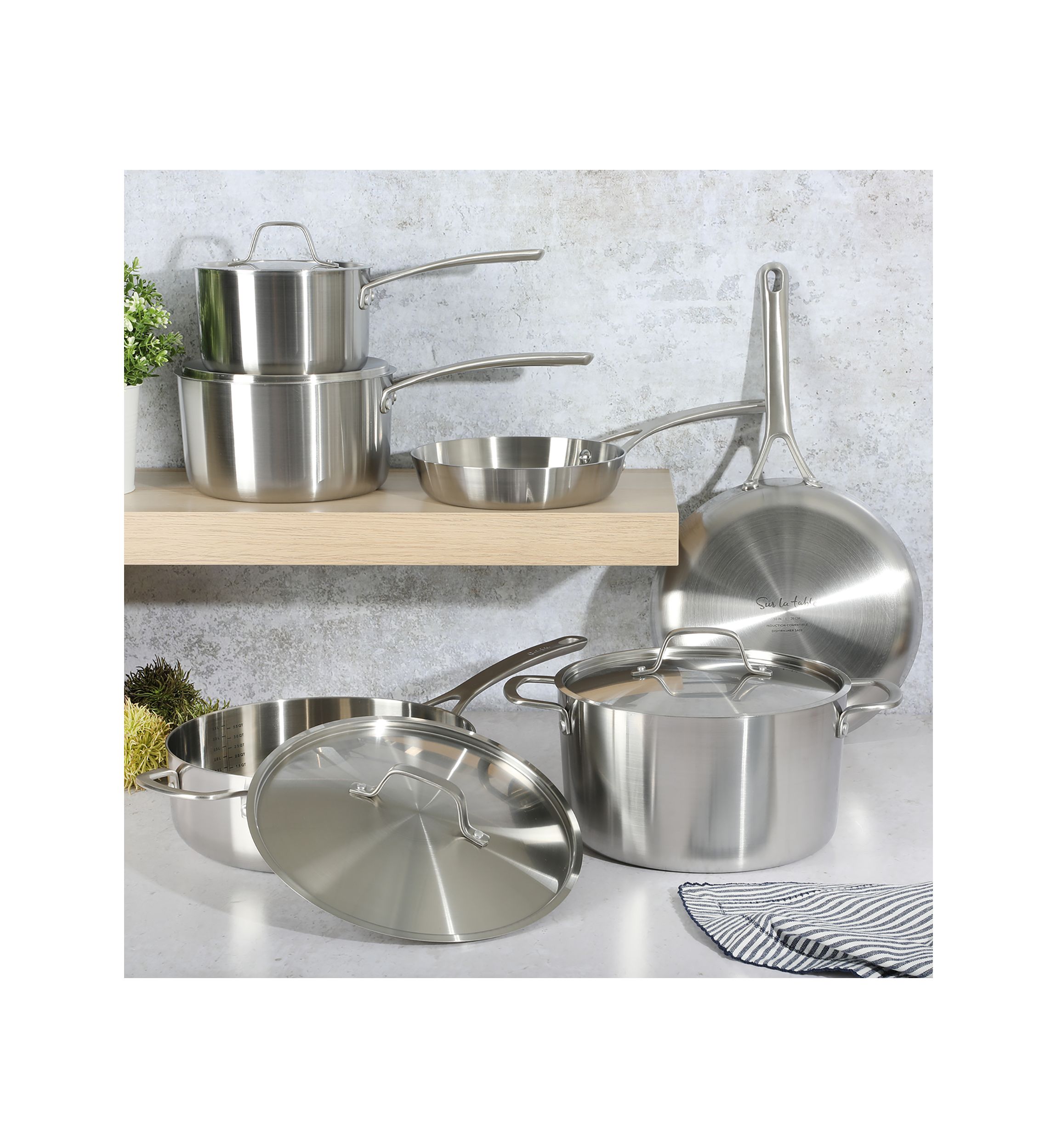Stainless Steel 10 Piece Cookware Set
