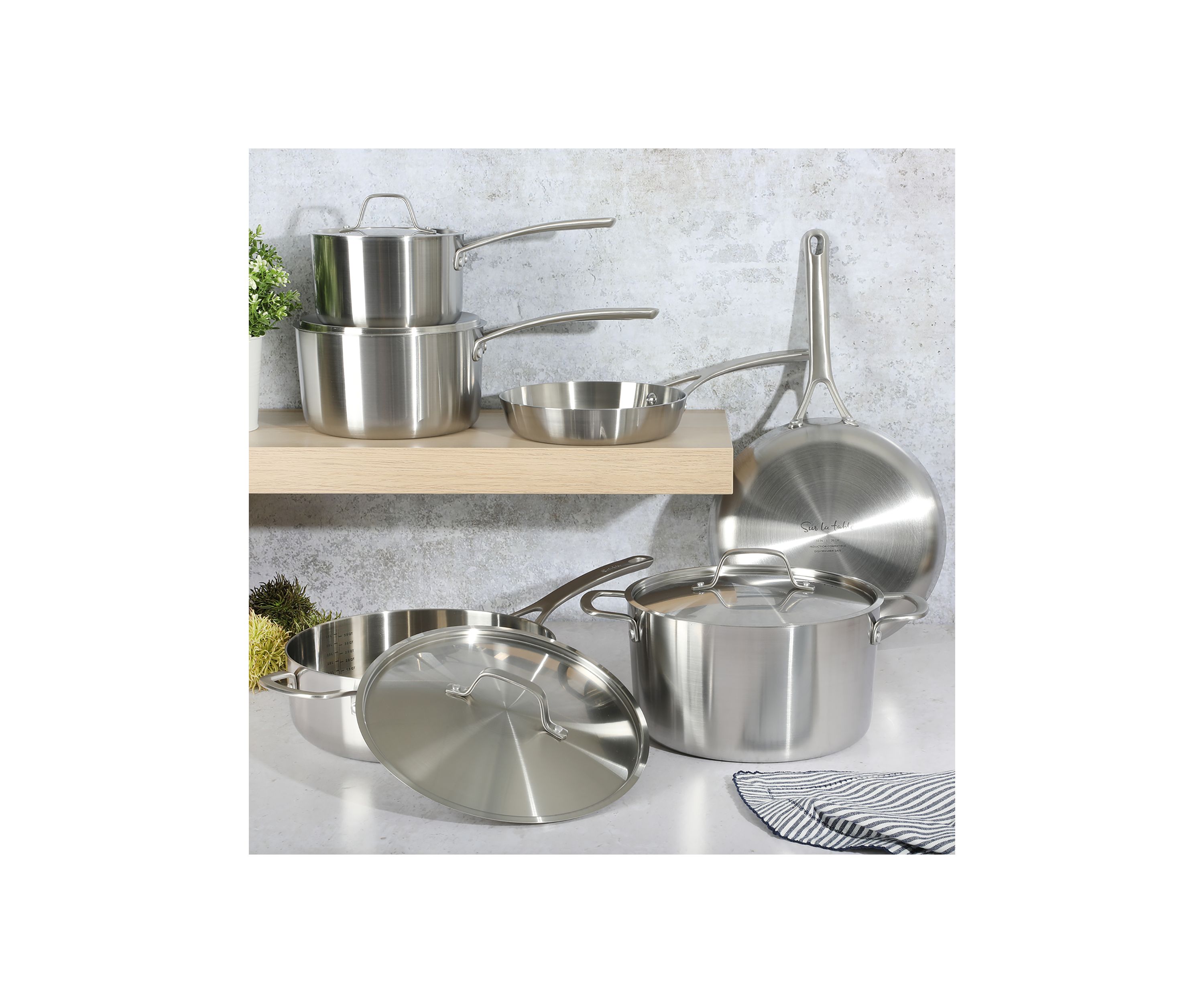 Stainless Steel 10 Piece Cookware Set