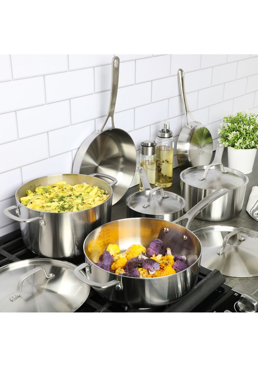 Stainless Steel 10 Piece Cookware Set