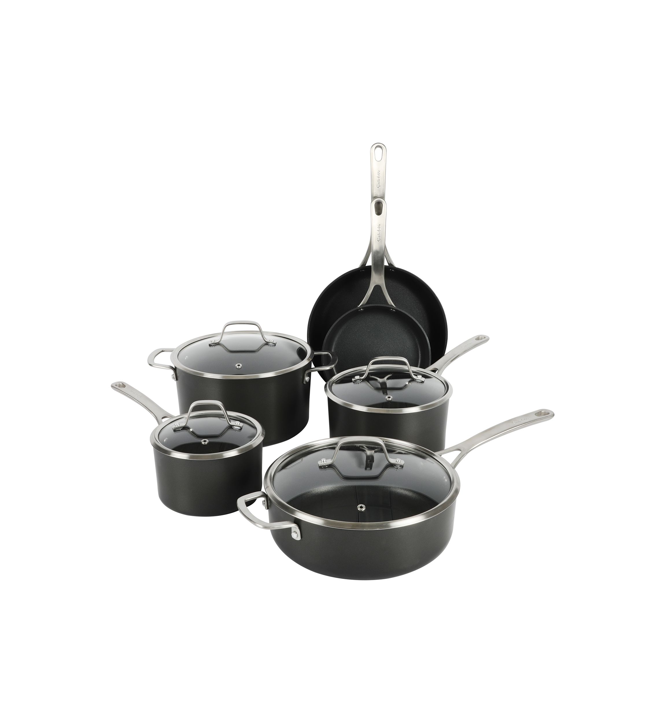 Hard Anodized Aluminum Non Stick 10 Piece Cookware Set