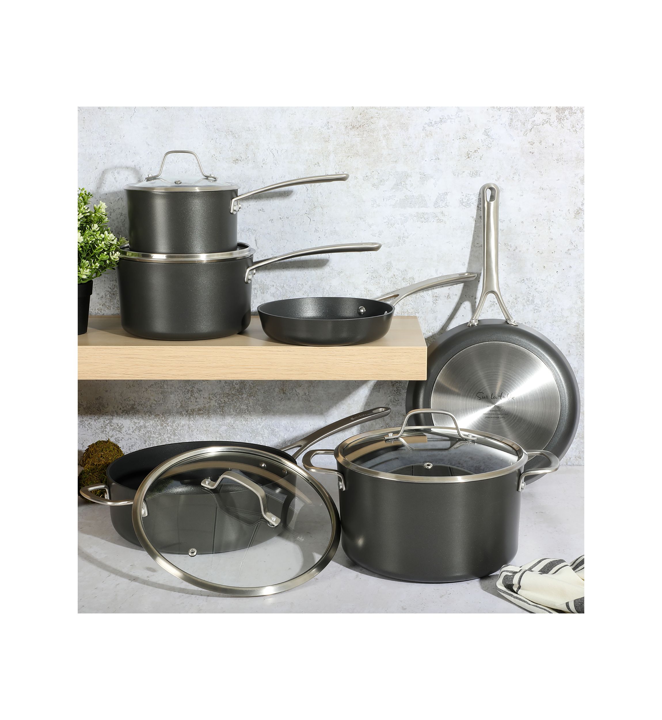 Hard Anodized Aluminum Non Stick 10 Piece Cookware Set