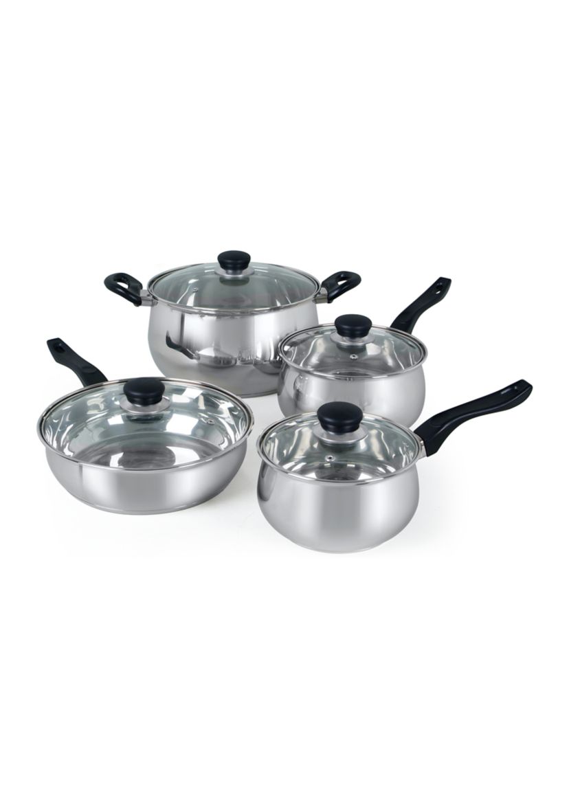 8 Piece Oster Rametto Stainless Steel Cookware Set 