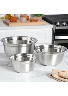 Nutrichef 6-Piece Stainless Steel Kitchen Mixing Bowls Set