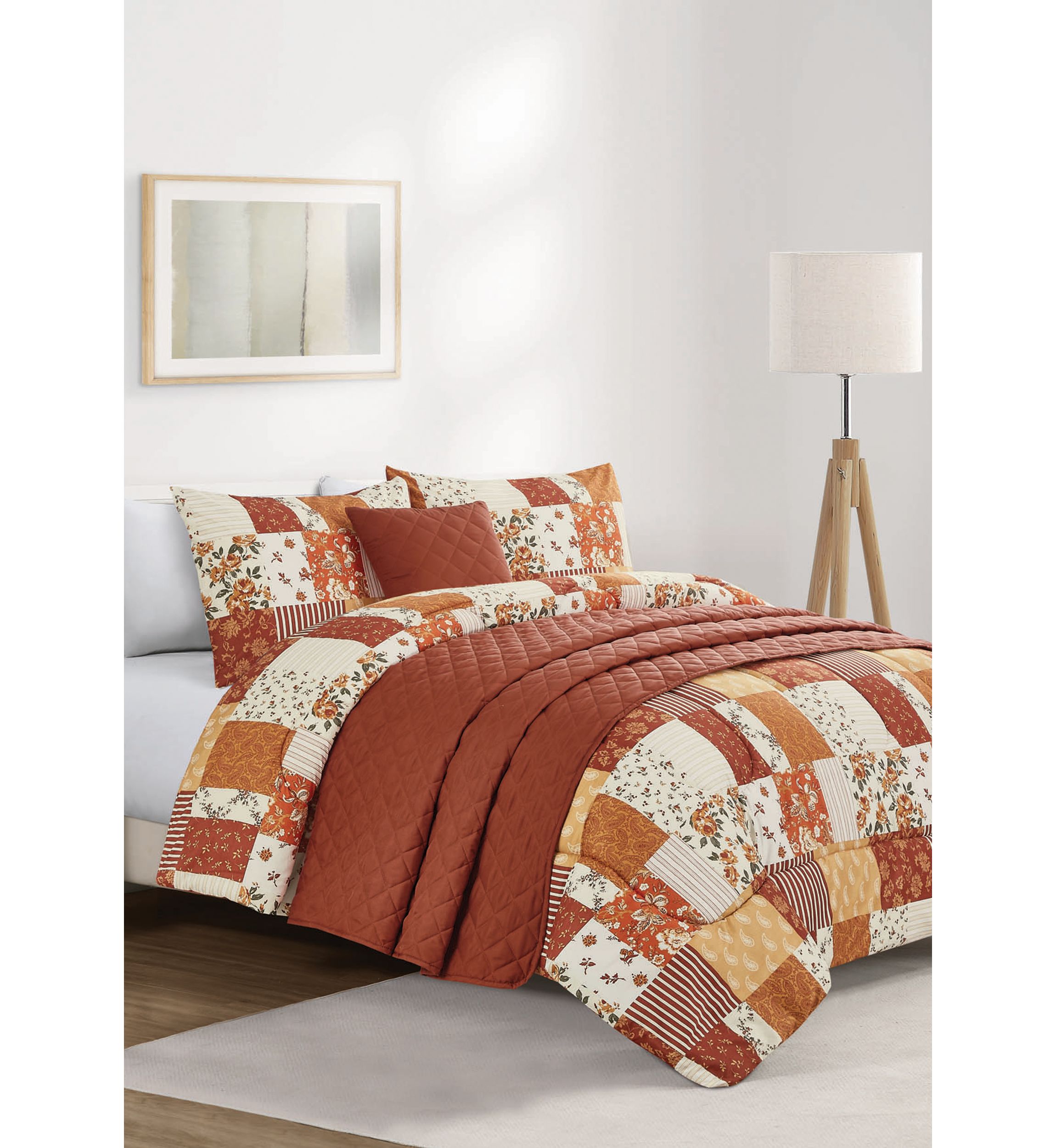 Hannah 5-Piece Comforter and Quilt Set