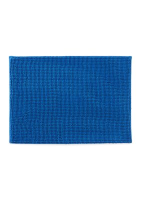 Modern. Southern. Home. Chenille Bath Rug, Blue, 20 x 32