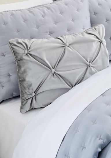 Tufted Velvet Oblong Pillow