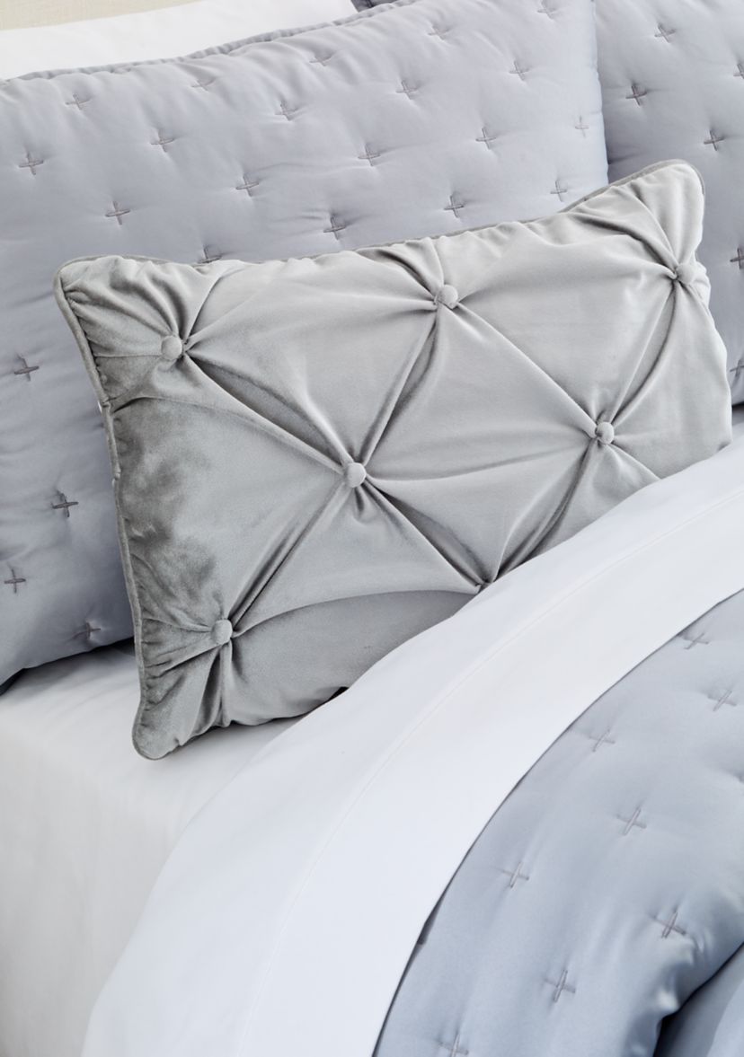 Tufted Velvet Oblong Pillow
