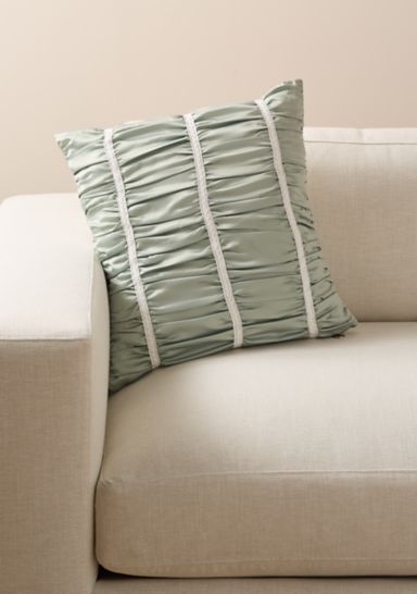 Ruched Decorative Throw Pillow