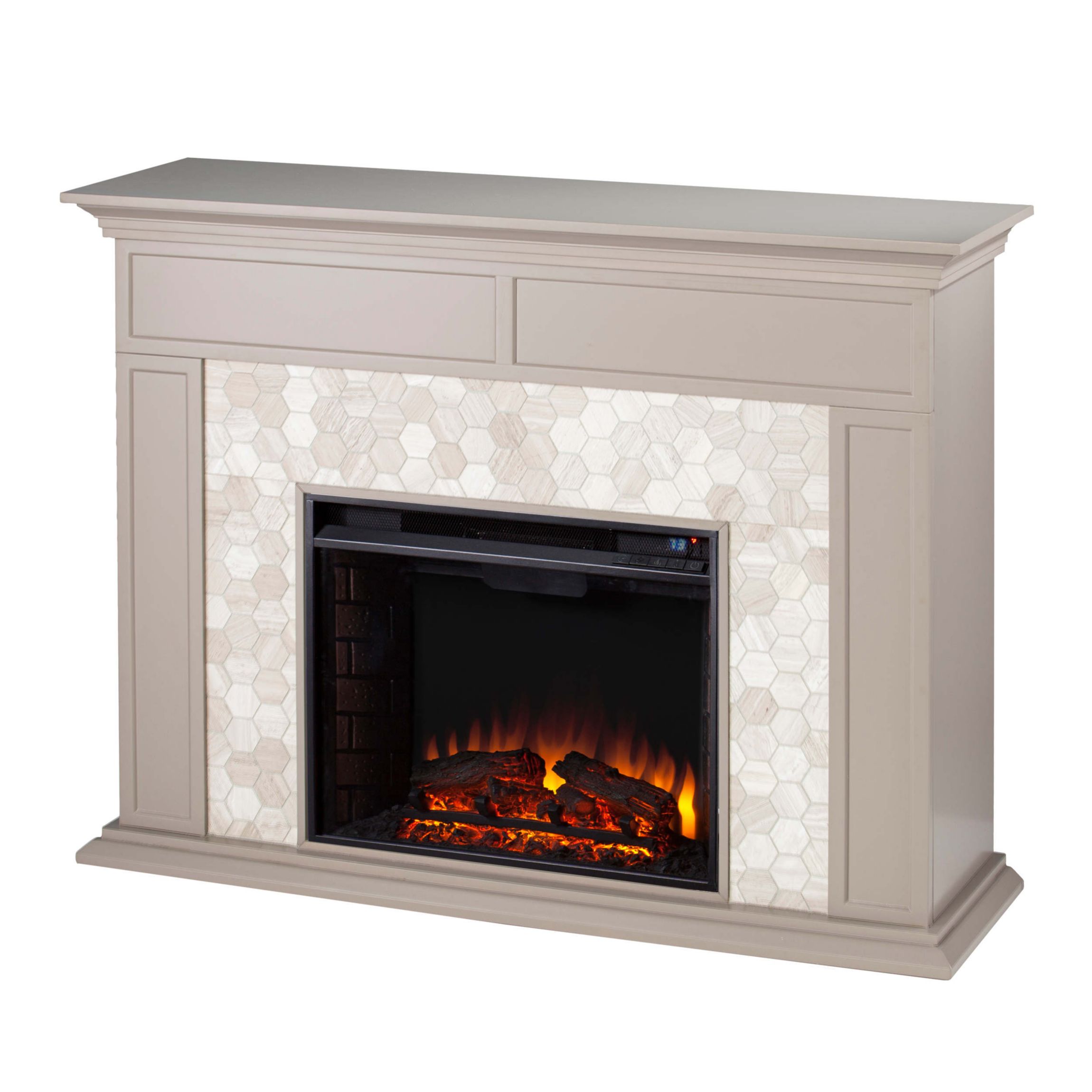 Torlington Marble Tiled Electric Fireplace