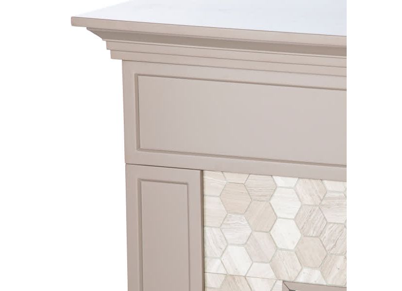 Torlington Marble Tiled Electric Fireplace