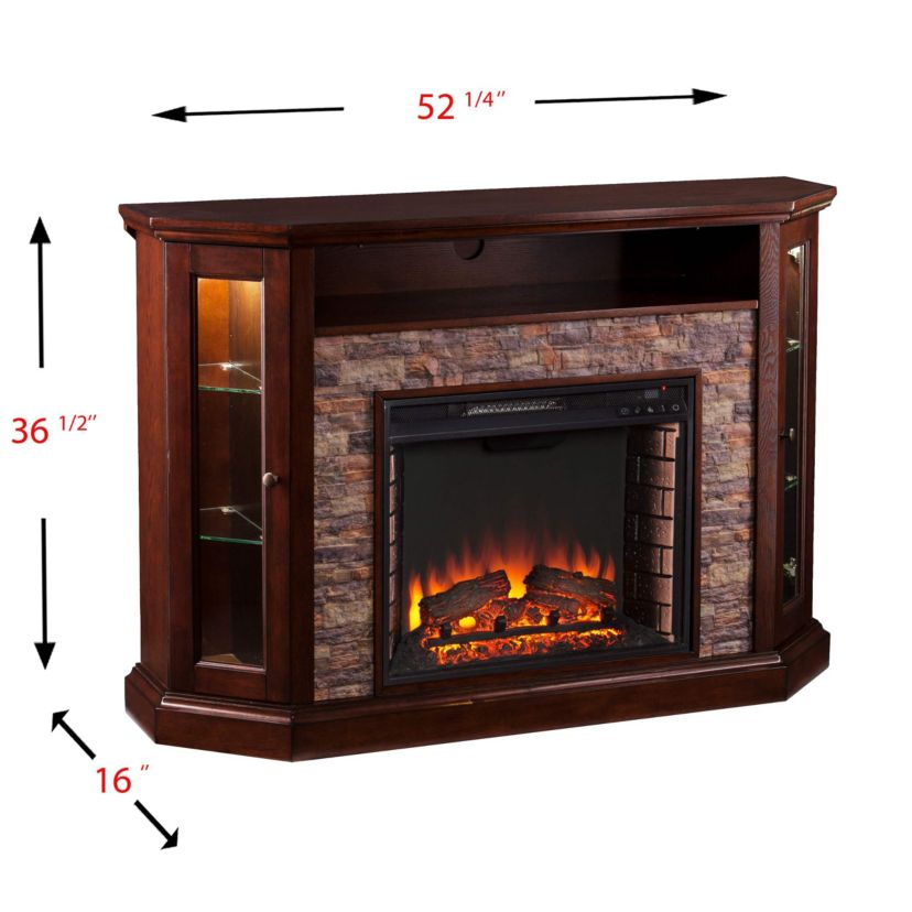 Redden Corner-Convertible Electric Fireplace