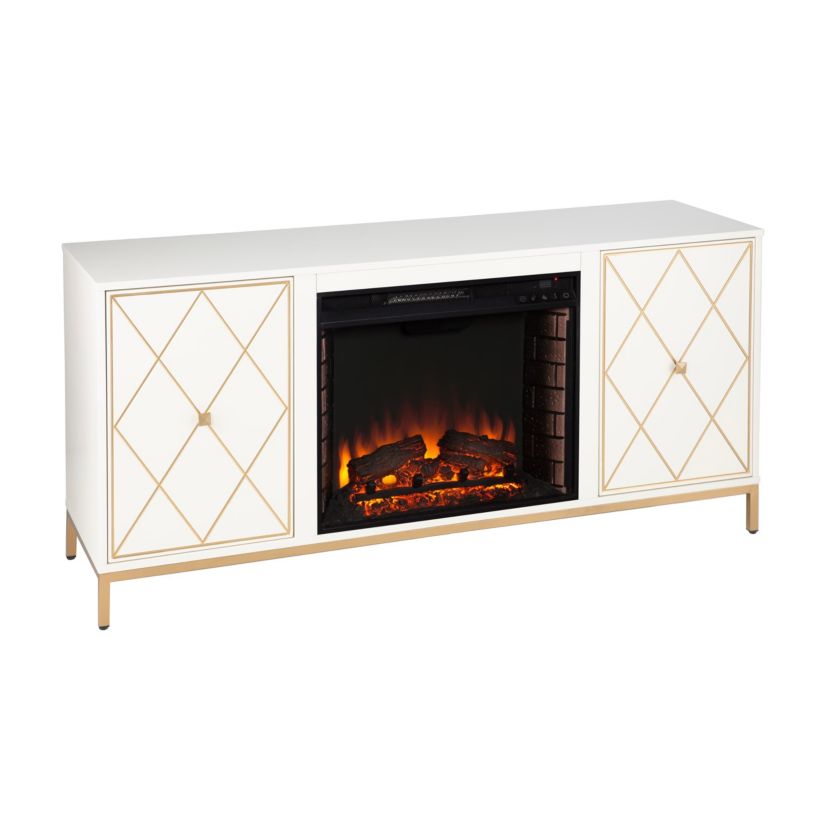 Marradi Electric Fireplace w/ Media Storage