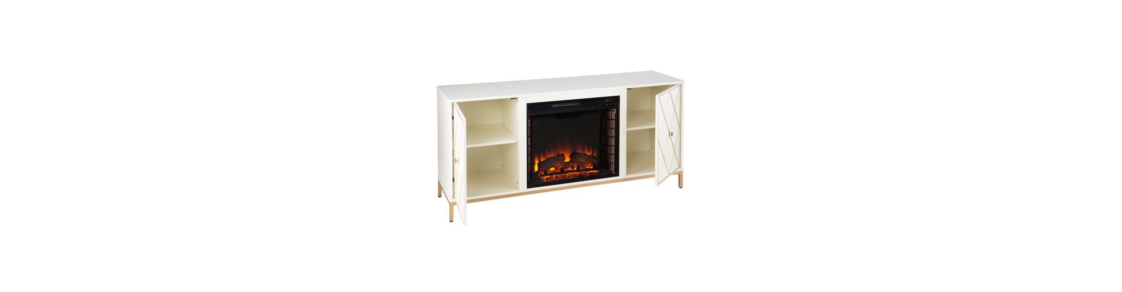Marradi Electric Fireplace w/ Media Storage