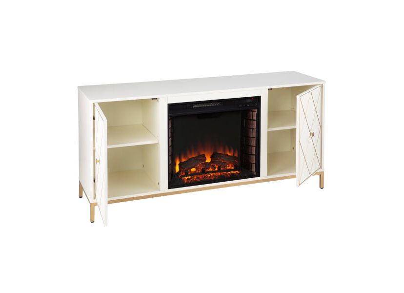 Marradi Electric Fireplace w/ Media Storage
