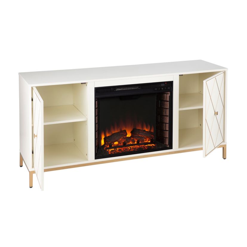 Marradi Electric Fireplace w/ Media Storage