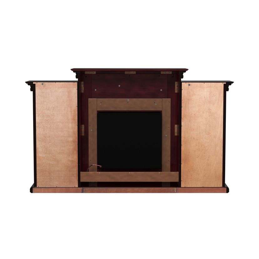 Tennyson Touch Screen Electric Fireplace with Bookcases