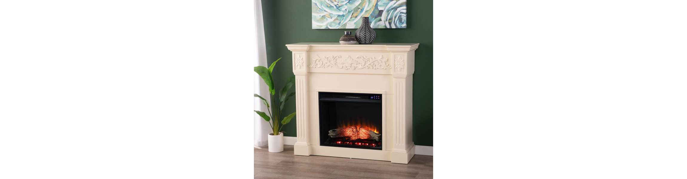 Calvert Touch Screen Electric Fireplace
