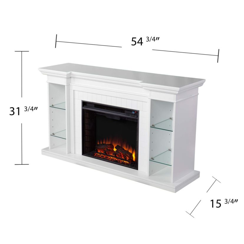 Henstinger Electric Fireplace w/ Bookcase
