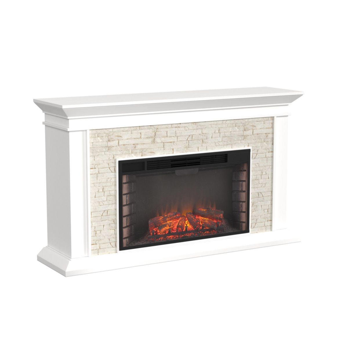 Canyon Heights Faux Stone Electric Fireplace