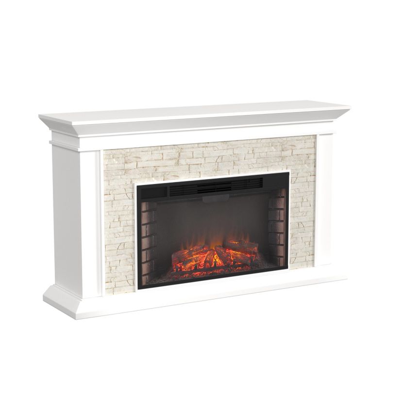 Canyon Heights Faux Stone Electric Fireplace