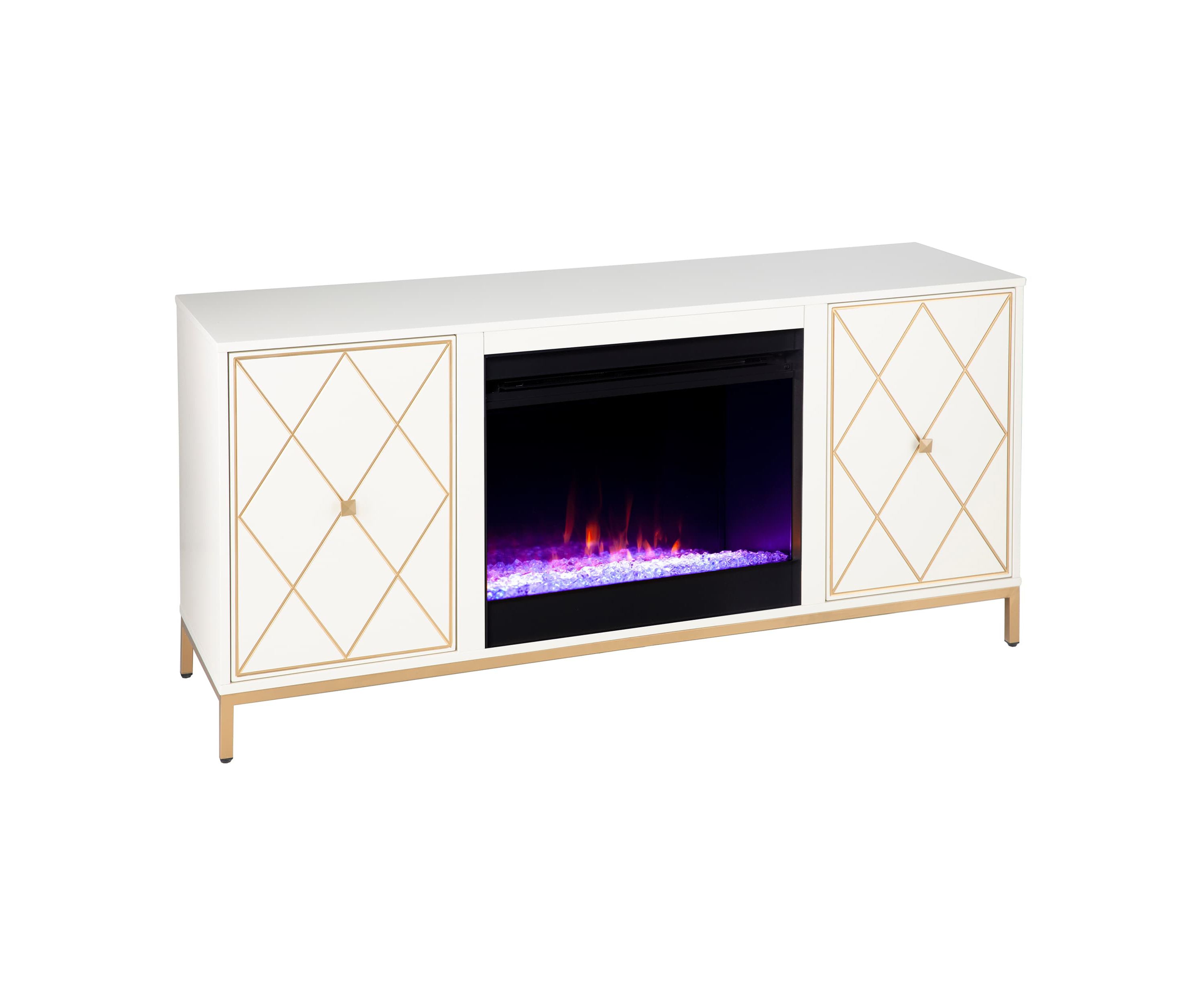 Marradi Color Changing Fireplace w/ Media Storage