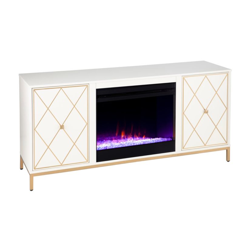 Marradi Color Changing Fireplace w/ Media Storage