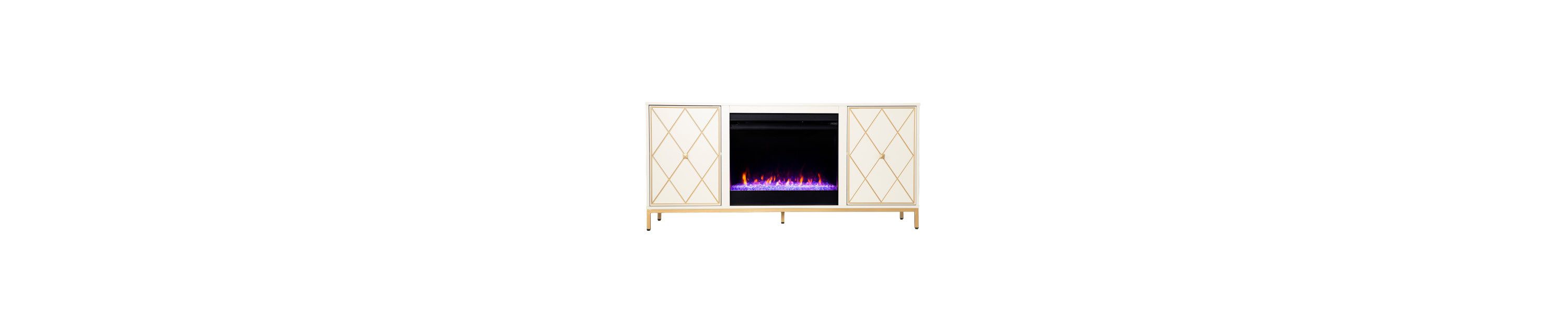 Marradi Color Changing Fireplace w/ Media Storage