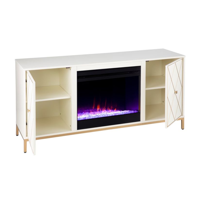 Marradi Color Changing Fireplace w/ Media Storage