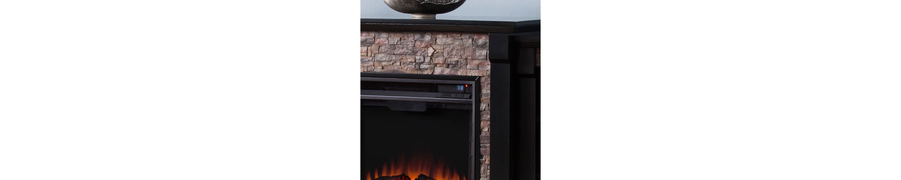 Gallatin Electric Fireplace w/ Bookcases
