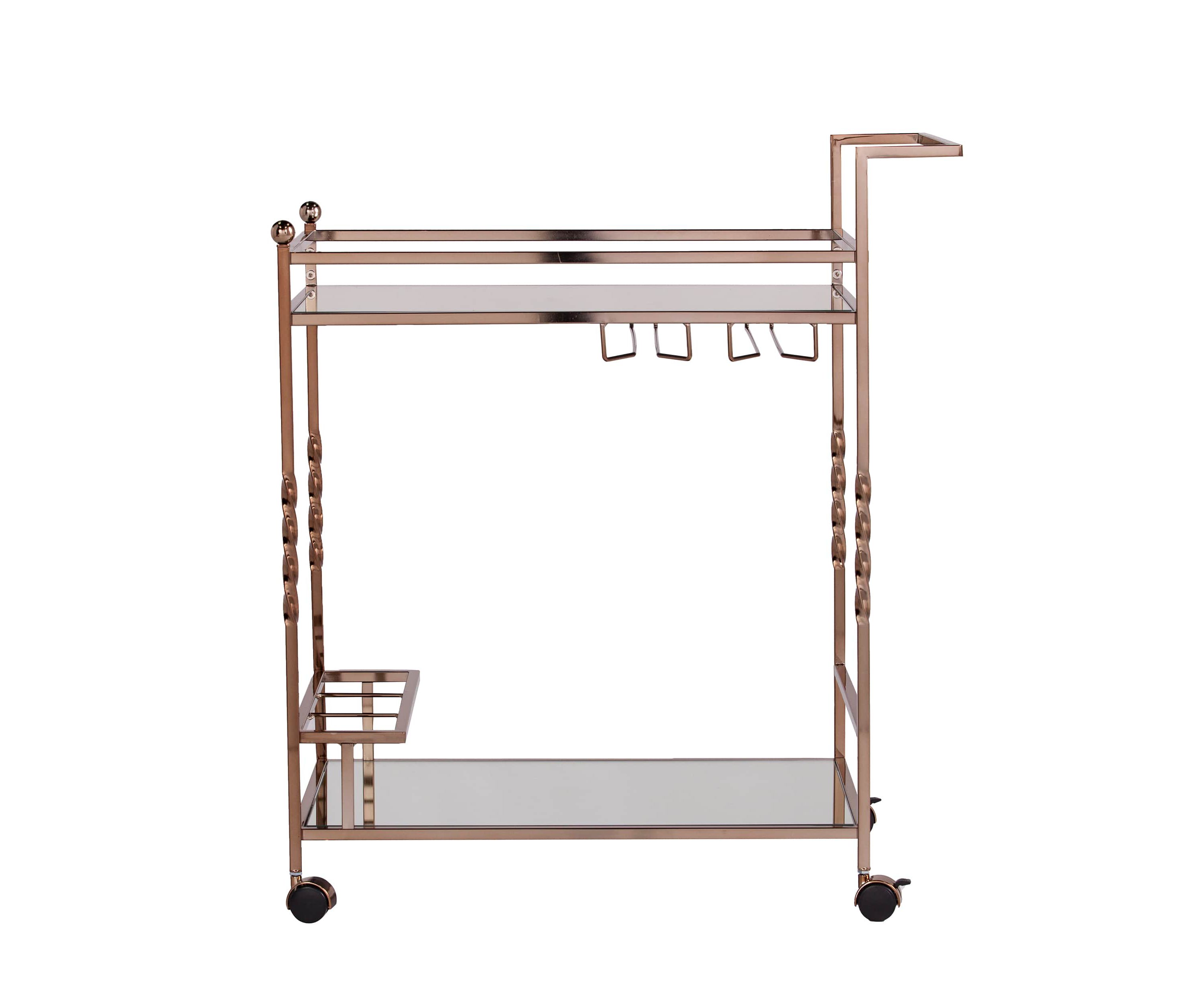 Ivers Metal Mirrored Bar Cart