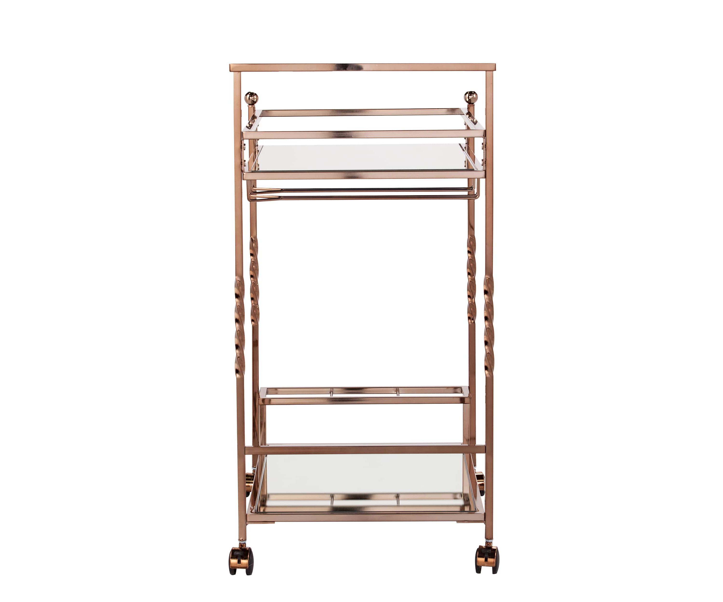 Ivers Metal Mirrored Bar Cart