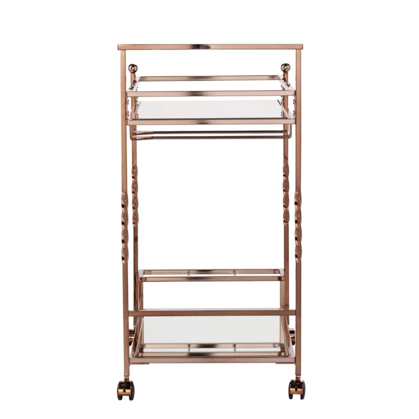 Ivers Metal Mirrored Bar Cart