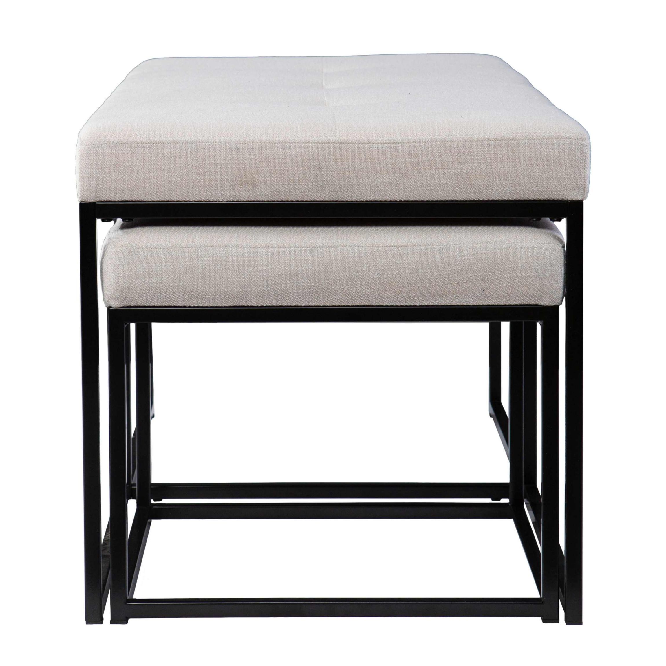 Daltern Upholstered Ottomans – 3 Piece Set