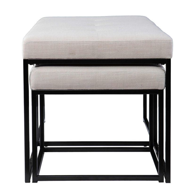 Daltern Upholstered Ottomans – 3 Piece Set