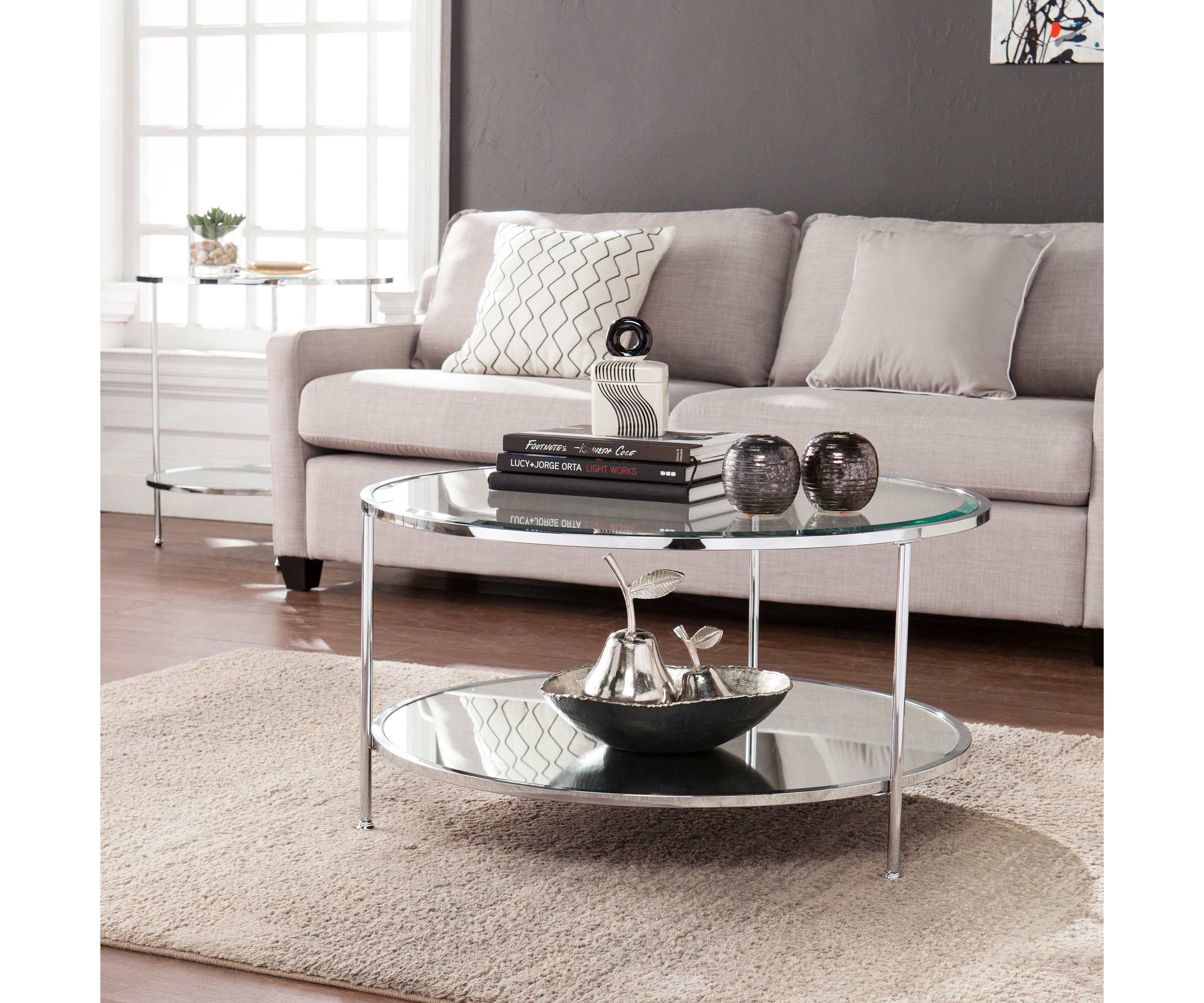 Risa Round Coffee Table w/ Storage