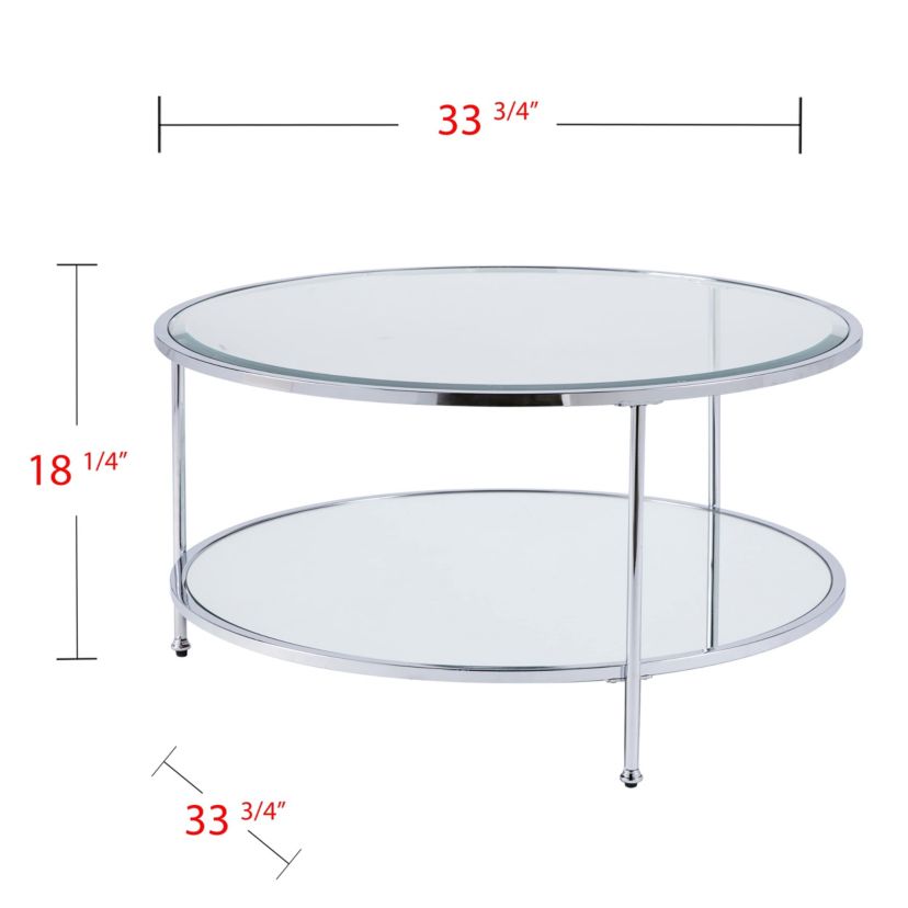 Risa Round Coffee Table w/ Storage