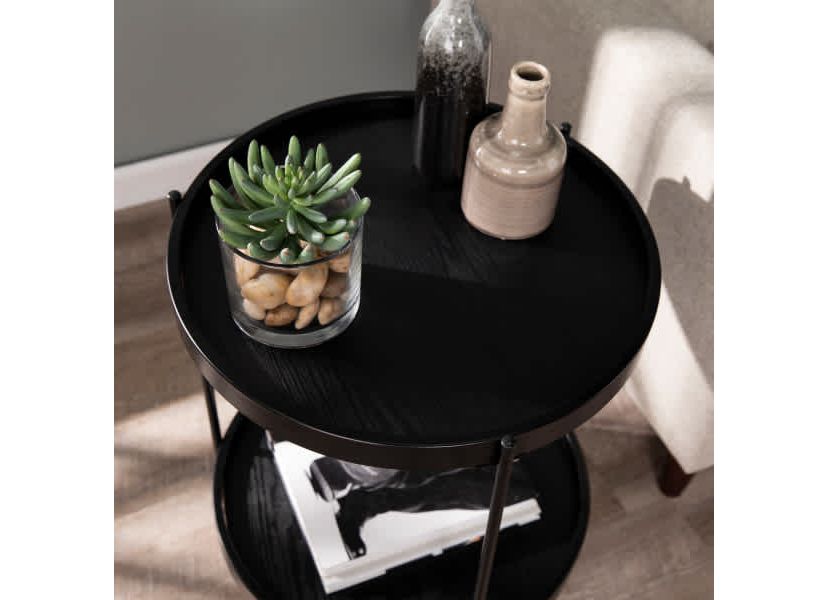 Verlington Round Farmhouse Style End Table